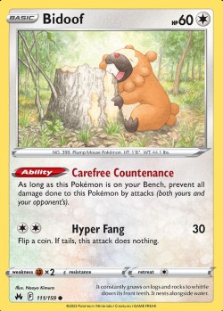 Carte Pokémon: Bidoof