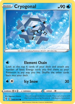 Carte Pokémon: Cryogonal