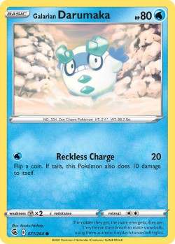Carte Pokémon: Galarian Darumaka