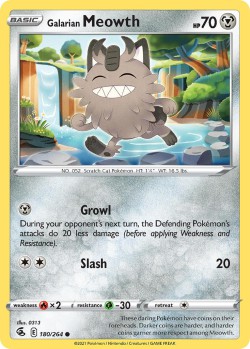 Carte Pokémon: Galarian Meowth