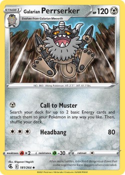 Carte Pokémon: Galarian Perrserker