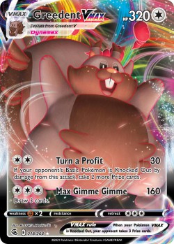 Carte Pokémon: Greedent VMAX