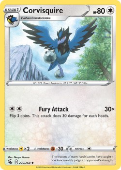 Carte Pokémon: Corvisquire