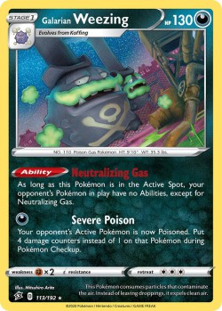 Carte Pokémon: Galarian Weezing