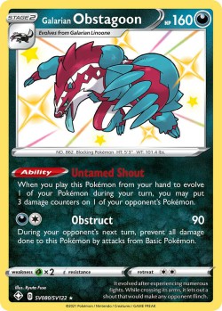 Carte Pokémon: Galarian Obstagoon