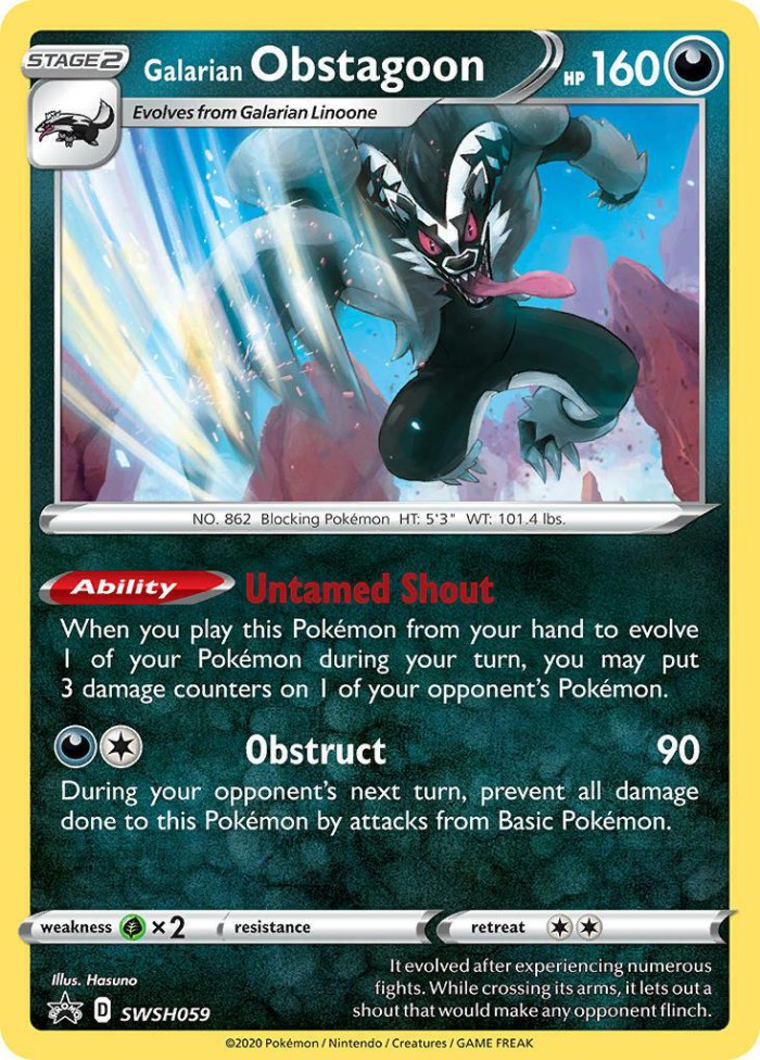 Carte Pokémon: Galarian Obstagoon [Ixon de Galar]