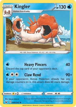 Carte Pokémon: Kingler