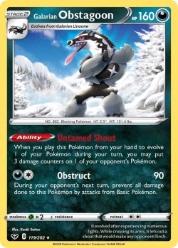 Carte Pokémon: Galarian Obstagoon