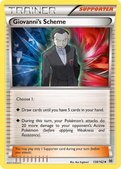 Carte Pokémon: Giovanni's Scheme