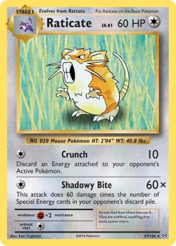 Carte Pokémon: Raticate