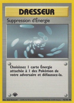 Carte Pokémon: Suppression d'Énergie