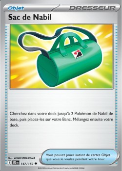 Carte Pokémon: Sac de Nabil