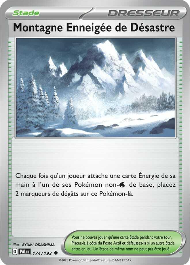 Carte Pokémon: Montagne Enneigée de Désastre