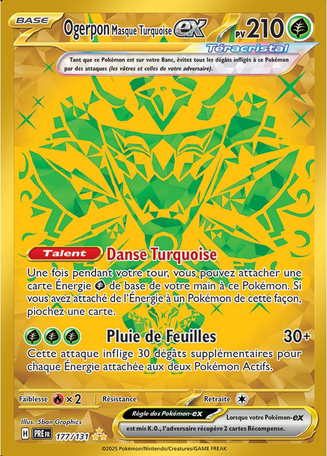 Carte Pokémon: Ogerpon Masque Turquoise ex