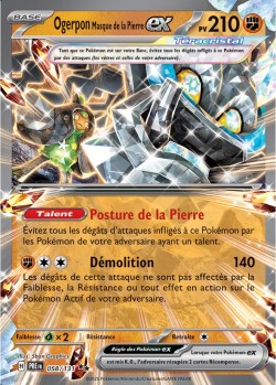 Carte Pokémon: Ogerpon Masque de la Pierre ex
