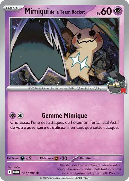 Carte Pokémon: Mimiqui de la Team Rocket