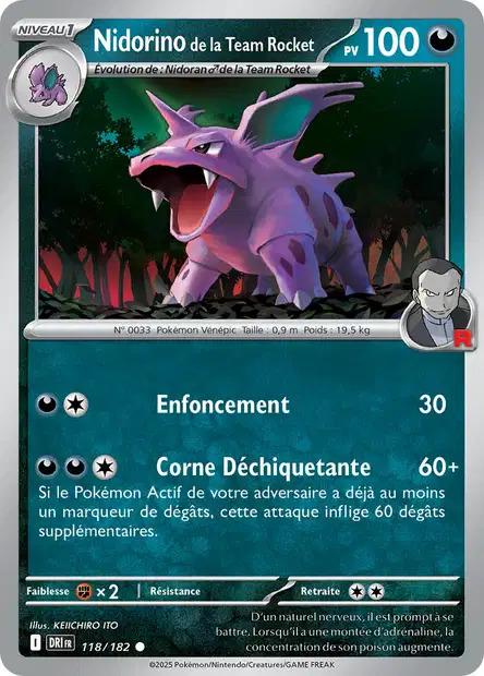 Carte Pokémon: Nidorino de la Team Rocket