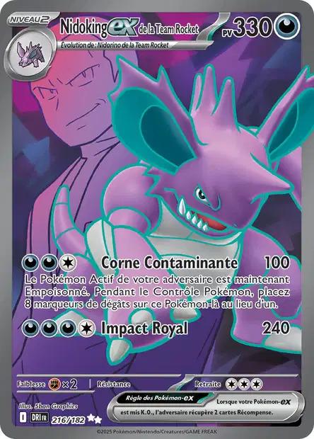 Carte Pokémon: Nidoking ex de la Team Rocket
