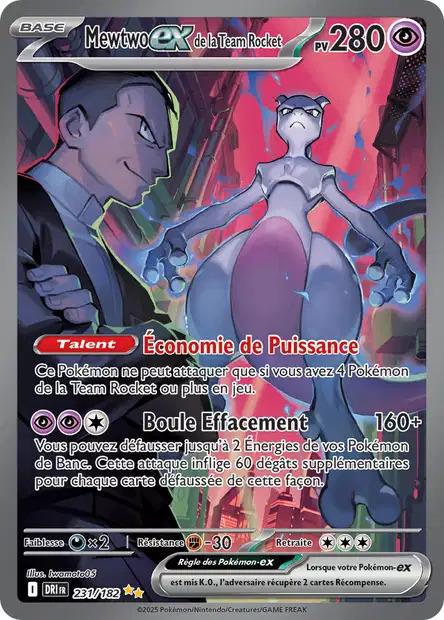 Carte Pokémon: Mewtwo ex de la Team Rocket