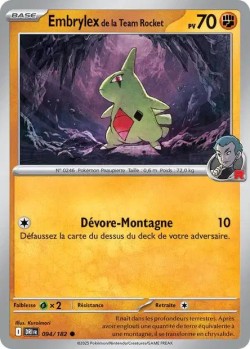 Carte Pokémon: Embrylex de la Team Rocket
