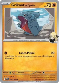 Carte Pokémon: Griknot de Cynthia