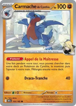 Carte Pokémon: Carmache de Cynthia