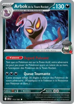 Carte Pokémon: Arbok de la Team Rocket