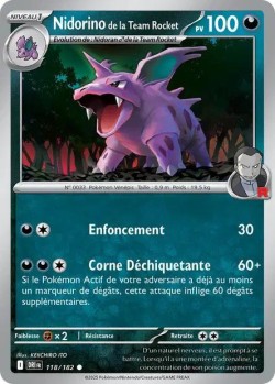Carte Pokémon: Nidorino de la Team Rocket