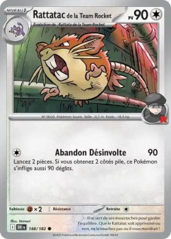 Carte Pokémon: Rattatac de la Team Rocket