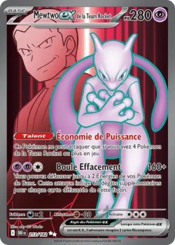 Carte Pokémon: Mewtwo ex de la Team Rocket