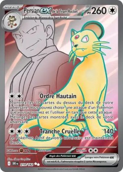 Carte Pokémon: Persian ex de la Team Rocket
