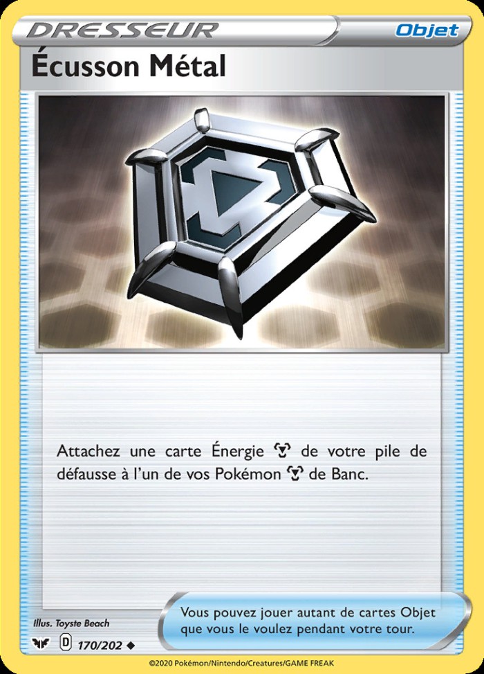Carte Pokémon: Écusson Métal
