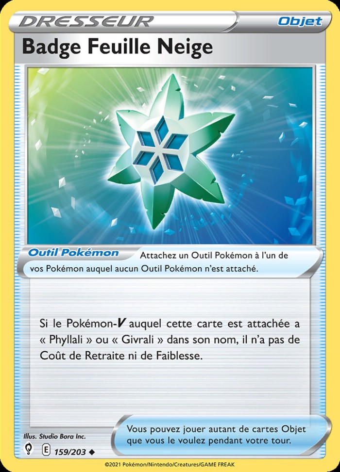 Carte Pokémon: Badge Feuille Neige