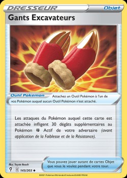 Carte Pokémon: Gants Excavateurs