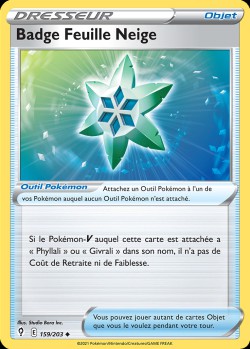Carte Pokémon: Badge Feuille Neige