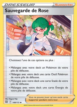 Carte Pokémon: Sauvegarde de Rose