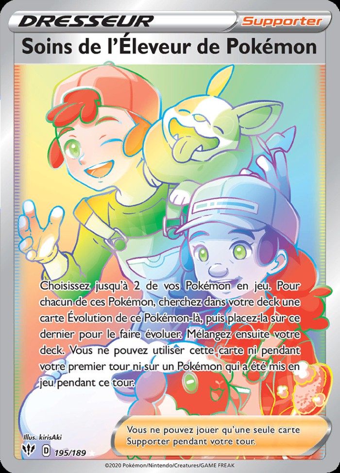 Carte Pokémon: Soins de l'Éleveur de Pokémon