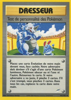 Carte Pokémon: Test de personnalité des Pokémon