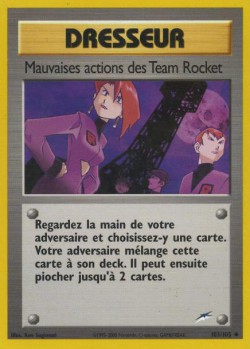 Carte Pokémon: Mauvaises actions des Team Rocket