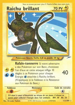 Carte Pokémon: Raichu brillant