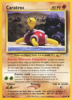Carte Pokémon: Caratroc