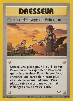 Carte Pokémon: Champs d'élevage de Pokémon