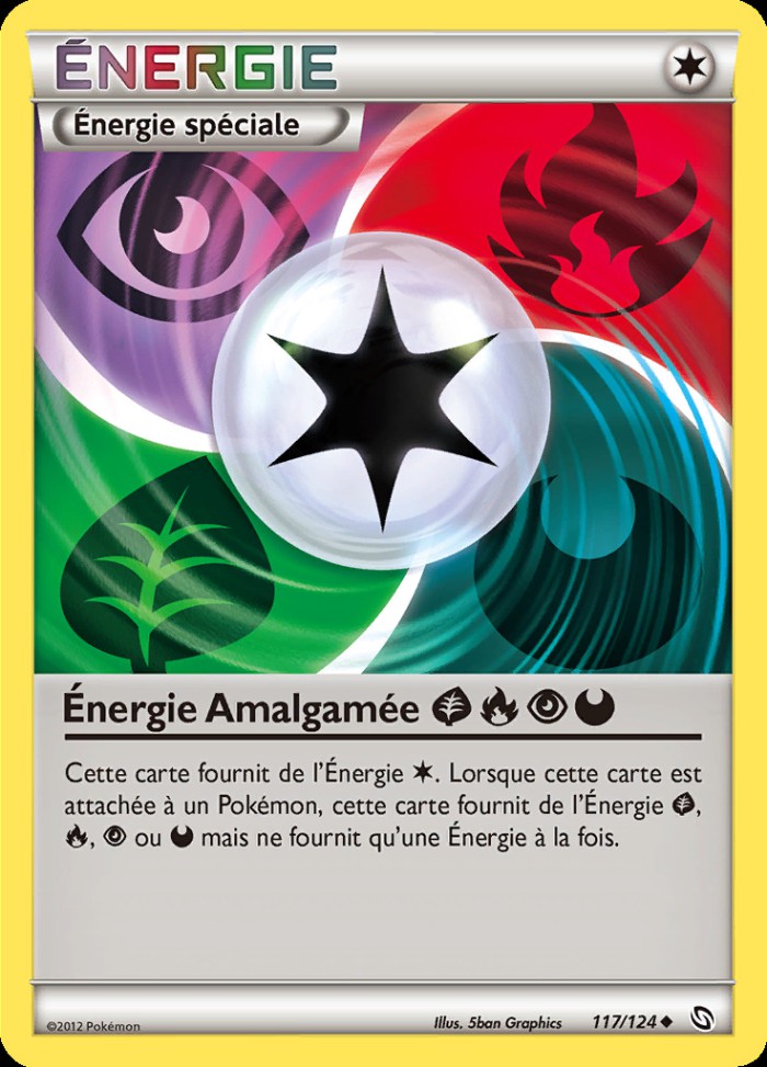 Carte Pokémon: Énergie Amalgamée Plante Feu Psy Obscurité