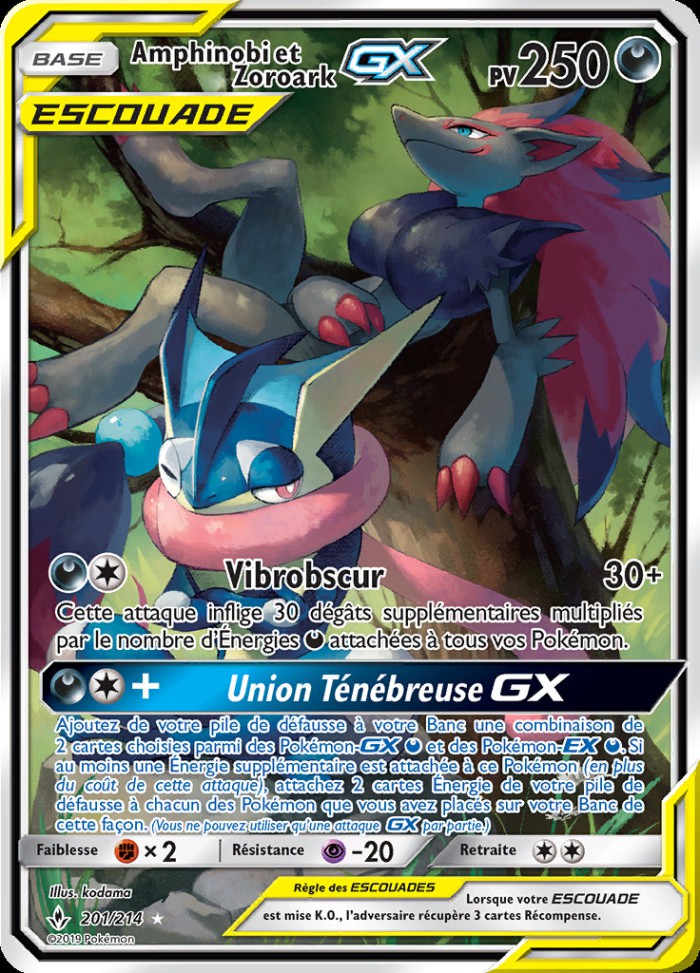 Carte Pokémon: Amphinobi et Zoroark GX