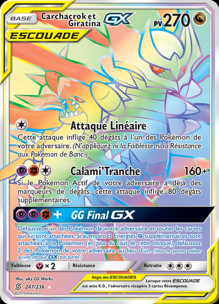 Carte Pokémon: Carchacrok et Giratina GX