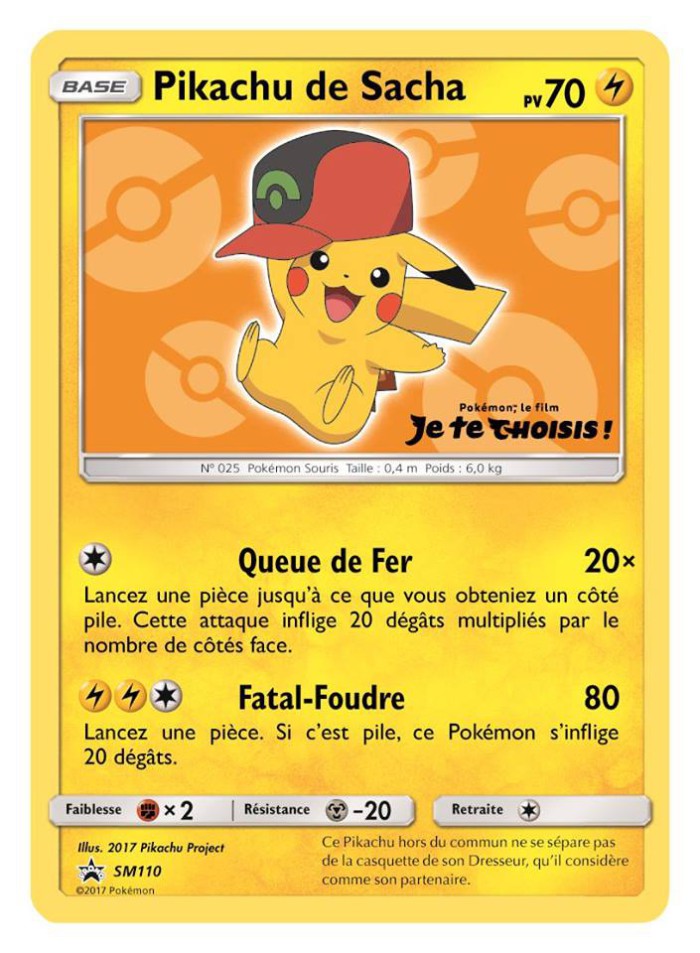 Carte Pokémon: Pikachu de Sacha