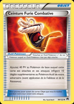 Carte Pokémon: Ceinture Furie Combative
